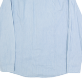 HUGO BOSS Mens Plain Shirt Blue Long Sleeve S
