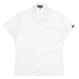 KAZZ Womens Plain Shirt White 90s M