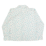 SAINT-HONORE Womens Shirt Cream 90s Spotted Long Sleeve M