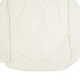 CANDA Mens Plain Shirt Cream 90s Long Sleeve XL
