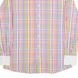 PIERRE CARDIN Mens Shirt Red Gingham Long Sleeve L
