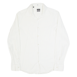 JOOP! Slim Fit Mens Shirt White Striped Long Sleeve M