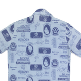 HUBER Womens Shirt Blue 90s Crazy Pattern S