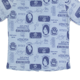 HUBER Womens Shirt Blue 90s Crazy Pattern S