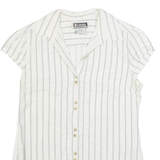 COLUMBIA Womens Shirt Cream Striped M