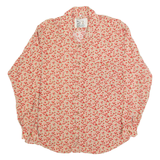 SPACE DEPARTMENT Mens Shirt Beige 90s Floral Long Sleeve L