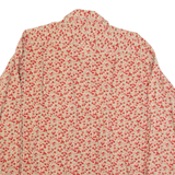 SPACE DEPARTMENT Mens Shirt Beige 90s Floral Long Sleeve L