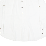 ALMENRAUSCH Tunic Mens Plain Shirt White 90s Long Sleeve L