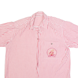 LAST SCENE Womens Shirt Red 90s Striped M