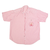 LAST SCENE Womens Shirt Red 90s Striped M