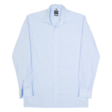 OLYMP Mens Plain Shirt Blue Long Sleeve M