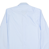 OLYMP Mens Plain Shirt Blue Long Sleeve M