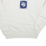 TOP STITCH Flower Print Womens Sweatshirt Blue XL