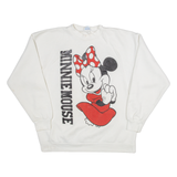 DISNEY Minnie Mouse Womens Sweatshirt White L
