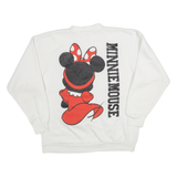DISNEY Minnie Mouse Womens Sweatshirt White L