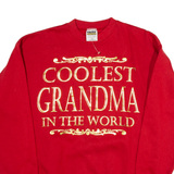 TULTEX Coolest Grandma Womens Sweatshirt Red L
