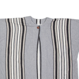 BON TON Poncho Style Womens Jacket Grey Striped XL