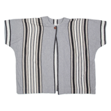 BON TON Poncho Style Womens Jacket Grey Striped XL