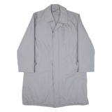 LOUISODER Mens Overcoat Coat Grey L