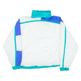 ZURICH Mens Anorak Jacket White Hooded Colourblock XL