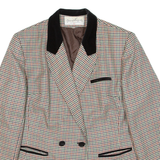 Womens Blazer Jacket Green Houndstooth M