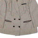 Womens Blazer Jacket Green Houndstooth M