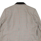 Womens Blazer Jacket Green Houndstooth M