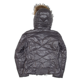 NAPAPIJRI Insulated Mens Puffer Jacket Green Hooded M