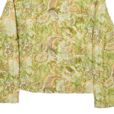 Womens Quilted Jacket Green Paisley M