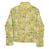 Womens Quilted Jacket Green Paisley M