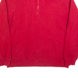 FILA Mens Sweatshirt Red 1/4 Zip L