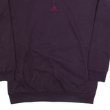ADIDAS Womens Sweatshirt Purple 1/4 Zip S