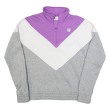 FILA Womens Sweatshirt Grey 1/4 Zip S