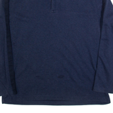 CALVIN KLEIN Mens Sweatshirt Blue 1/4 Zip 2XL