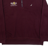 NAUTICA Mens Sweatshirt Maroon 1/4 Zip XL