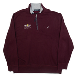 NAUTICA Mens Sweatshirt Maroon 1/4 Zip XL