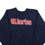 CHAMPION REVERSE WEAVE Wharton Mens Sweatshirt Blue USA L