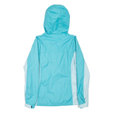 COLUMBIA Mens Rain Jacket Blue Hooded M