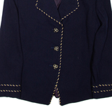 ALBERT NIPON SUITS Womens Blazer Coat Blue Wool S