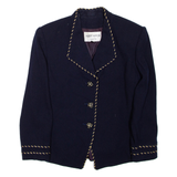 ALBERT NIPON SUITS Womens Blazer Coat Blue Wool S