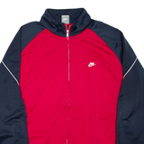 NIKE Mens Track Jacket Red Colourblock XL