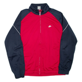 NIKE Mens Track Jacket Red Colourblock XL