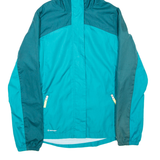CHAMPION Womens Rain Jacket Blue Hooded Colourblock M
