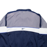 REEBOK Mens Track Jacket Blue Colourblock M