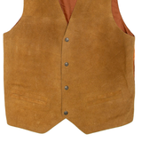 Mens Blazer Waistcoat Brown Leather S