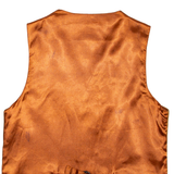 Mens Blazer Waistcoat Brown Leather S