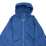 NIKE Womens Rain Jacket Blue Hooded L