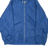NIKE Womens Rain Jacket Blue Hooded L