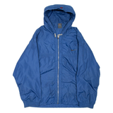 NIKE Womens Rain Jacket Blue Hooded L