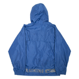 NIKE Womens Rain Jacket Blue Hooded L